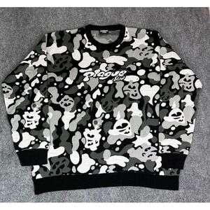 Plague Blvd Lil Darkie Camo 3XL Sweater Crew Neck Spider Gang Rare Hip Hop Rap